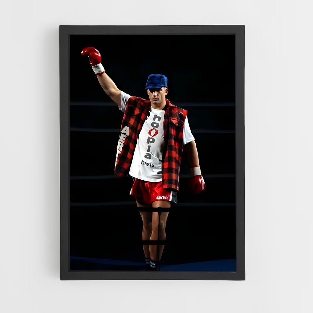 Poster Combat sur Tapis Bleu – affiche Kick-boxing (vue 2)